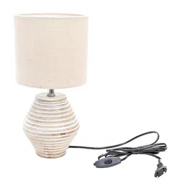 Pinecraft INTERNATIONAL Off White Atury Table Lamp With Shade image 4