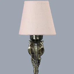 Devansh White Textured Antique Wall Lamp With Jute Conical Shade image 3