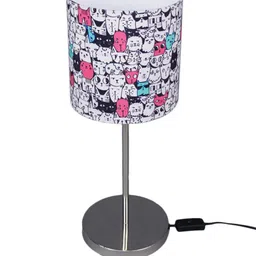 green girgit Multicoloured Printed Buffet Lamp with Shade image 4