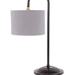 Devansh Grey & Black Solid Table Lamps With Shade image 5