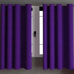Lunar Days Set of 2 Purple 5 Feet Window Curtains-28