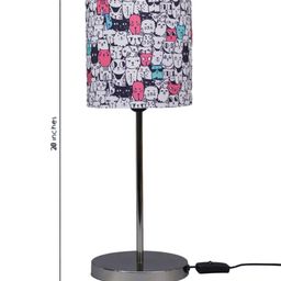 green girgit Multicoloured Printed Buffet Lamp with Shade image 5