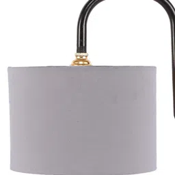 Devansh Grey & Black Solid Table Lamps With Shade image 3