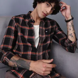 Campus Sutra Men Comfort Multi Stripes Checked Casual Shirt-image-85