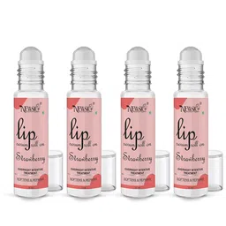 Newsio Set Of 4 Roll On Lip Serum For Softness & Repair - 10 ml Each - Strawberry-52