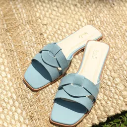 Inc 5 Women Striped Open Toe Flats-17