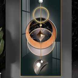 THE NEXT DECOR Urban Aesthetic Glass Finish Vertical Wall Art-image-87