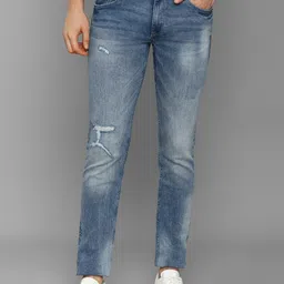 Allen Solly Sport Men Blue Skinny Fit Mildly Distressed Heavy Fade Jeans-image-29