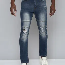 WAIMEA Men Hollywood Skinny Fit Mildly Distressed Heavy Fade Stretchable Jeans-image-69