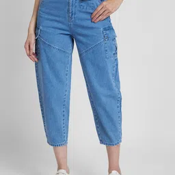 SPYKAR Women Boyfriend Fit Clean Look Light Fade Whiskers Cotton Jeans-image-60