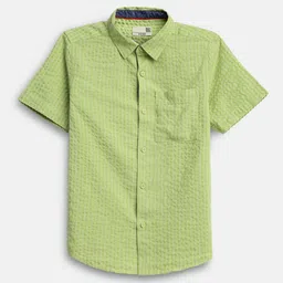 BONKIDS Boys Gingham Checks Opaque Checked Casual Shirt-58