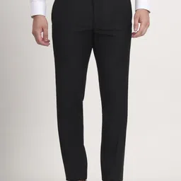 METAL Men Slim Fit Formal Trousers-image-63
