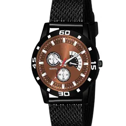 Gopal Shopcart Unisex Analogue Watch Black Aeviyo Brown dial Rabar-image-51