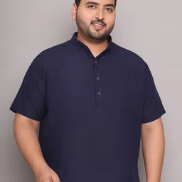 Enchanted Drapes Mandarin Collar Cotton Straight Kurta-picture-26