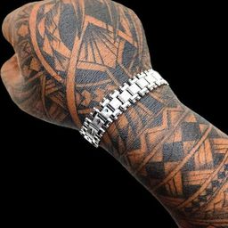 Dynamic Retail Global Men Stainless Steel Silver-Plated Link Bracelet-image-93