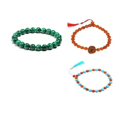 Divine souvenirs Unisex Set Of 4 Artificial Beaded Elasticated Bracelets-64