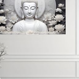 nestroots Off White & Black 1 Piece Canvas Other Wall Paintings-picture-11