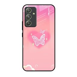 QRIOH Fluttering Bliss Samsung Galaxy A54 5G Glass Back Case Mobile Accessories-image-35