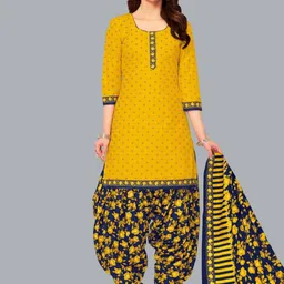 shree jeenmata collection Geometric Printed Pure Cotton Unstitched Dress Material-image-50