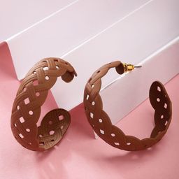 Bohey by KARATCART Contemporary Hoop Earrings-46