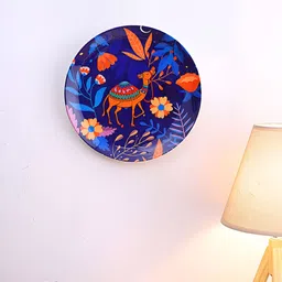PENTADECO Blue & Red Printed Ceramic Wall Plates-7