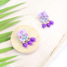 MCREATION4U Women Purple Earrings-image-7