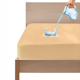 Mattress Protector Beige Terry Water Resistant Mattress Protector-image-49