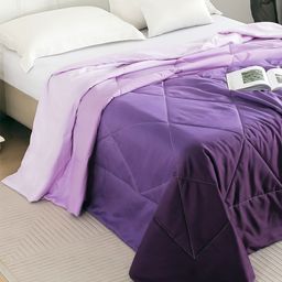 Story@home Purple Microfiber Mild Winter 233 GSM Double Bed Comforter-image-18