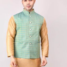 Voniry Self Design Nehru Jackets image 1