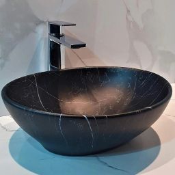 MATT BLACK 378 NO BEST INPORTED BASIN 169 GLOSSY FINISH GOOD QULITY / DESIGNER TABLE TOP WASH BASIN Table Top Basin-image-10