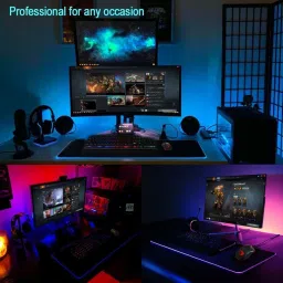 LipiWorld RGB Gaming Mouse Pad, Non Slip Rubber Base Mouse Pad Large, Extended Mouse Pads Soft Glowing 14 LED Modes Gaming Desk Keyboard Pad Mat (Large LED 78x30cm) Mousepad image 3
