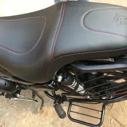 Cushion Seat Cover for Thunderbird 350X and 500X (Black) Split Bike Seat Cover For Royal Enfield Thunder Bird 350, Thunder Bird 500-image-5