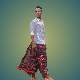 Prithvi Santali Traditional BLACK Pancho Dhoti Self Design Men Dhoti-image-3