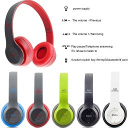 P47 Wireless Headphones Sports Portable Foldable On Ear opl24 Bluetooth Headset-image-129