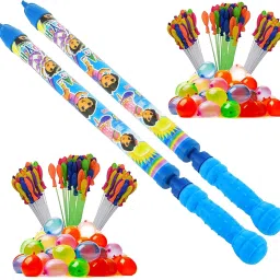 (2 Pichkari+ 6 Magic Balloon)For Kids Holi & Summer Pool Party Fun Water Gun-image-61
