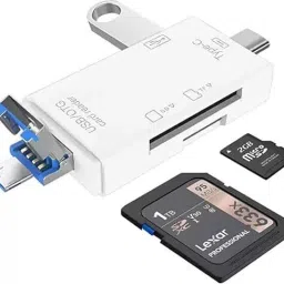 WEFLY 6 in 1 OTG Card Reader, USB Type C, USB A 2.0 and Micro USB, for Memory Card Card Reader-17