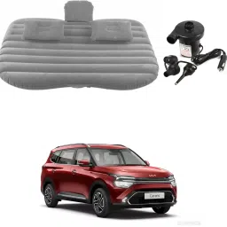 Car Travel Inflatable Bed Mattress with Two Air Pillows For Kia Carens (Grey) Car Inflatable Bed-11