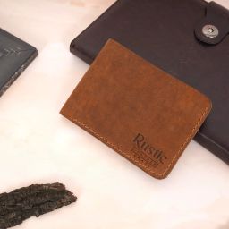 Men Trendy Brown Genuine Leather Wallet-image-34