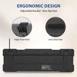Bestor Ultra-Slim Wired Keyboard Ergonomic, Responsive & Durable for Work & Gaming Wired USB Standard Multi-device Keyboard Compatible with Desktop, Laptop, Mac image 3