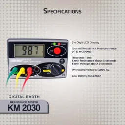 kusam-meco Digital Earth Resistance Tester Digital Voltage Tester image 3