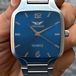 lois caron Elegant Silver Square Analog Quartz For Men/Boys Wrist watch Analog Watch- For Men LCS-4301 image 2