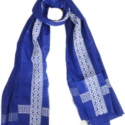 Printed Pure Cotton Men Blue Scarf, Fancy Scarf, Stole, Faux Turtleneck Neck Cover-picture-30