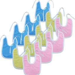 Double Layered Towel Bibs With Knot Multicolor-image-15