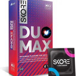 SKORE Duo Max Dotted | Ribbed | Climax Delay Condom-26