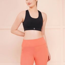 Brauch Coral Pink High‑Waist Swim Shorts Solid Women Swim Bottom Pink Swimsuit-image-3