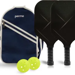 Pickleball Set-2 Fiberglass Paddles 12m 2 Balls & 1 Bag Lightweight & Durable Pickleball Paddle-image-30