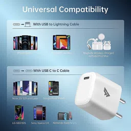 vaku luxos Vaku Neutron 30W Type C Fast Charger (Adapter Only, Multi Protocol Support, White) image 4