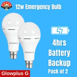 2-Piece Set – 12W Bulbs with Emergency Mode 3 hrs Bulb Emergency Light-image-97