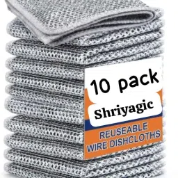 Non-Scratch Wire Dishcloth Stainless Steel Scrub (Regular, Pack of 10) Scrub Pad-picture-24