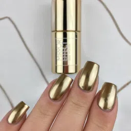 Magic Mirror Effect Chrome Nail Art Polish Metallic Golden Nail Polish Golden-image-36